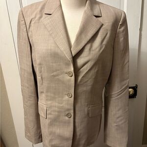 Casual Corner Tan Blazer Professional Suit Jacket